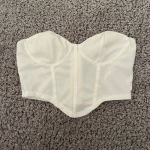 White High Low Tube Top